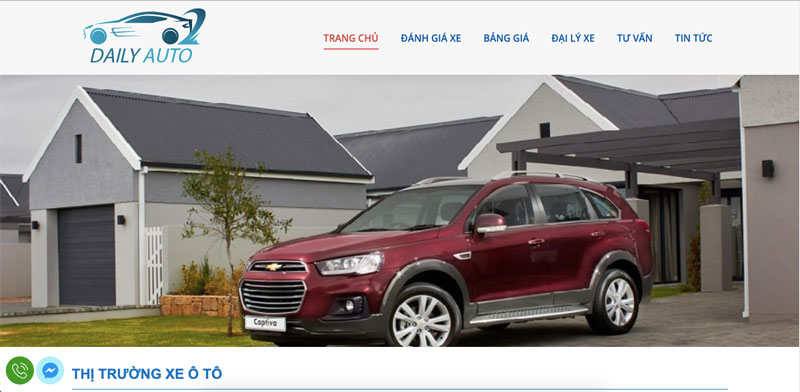 Website Digital Marketing cho ngành ô tô